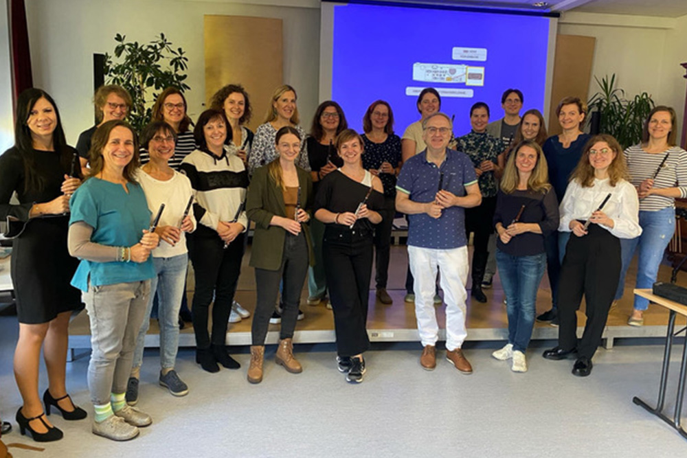 Gruppenbild Querflöten-Fachtagung in der Musikschule Leoben