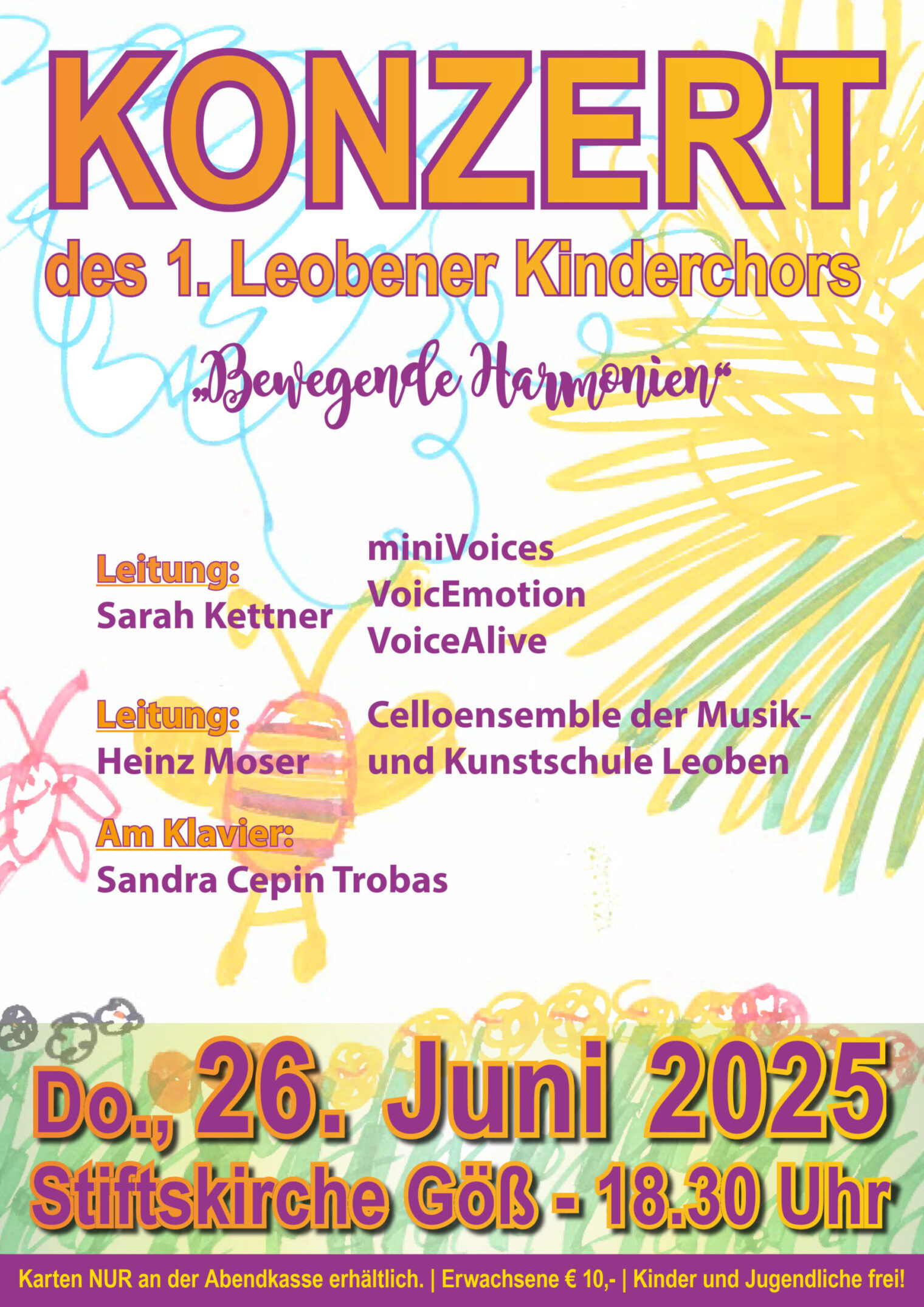 Plakat zum Konzert des Kinderchors