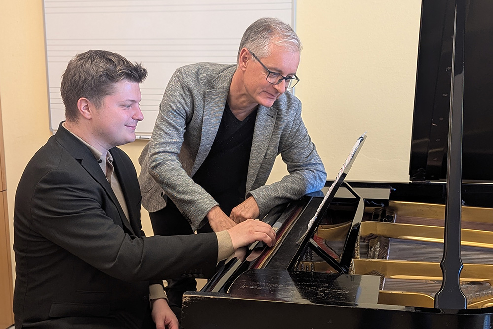 Heinz Moser und Christoph Bratl am Flügel
